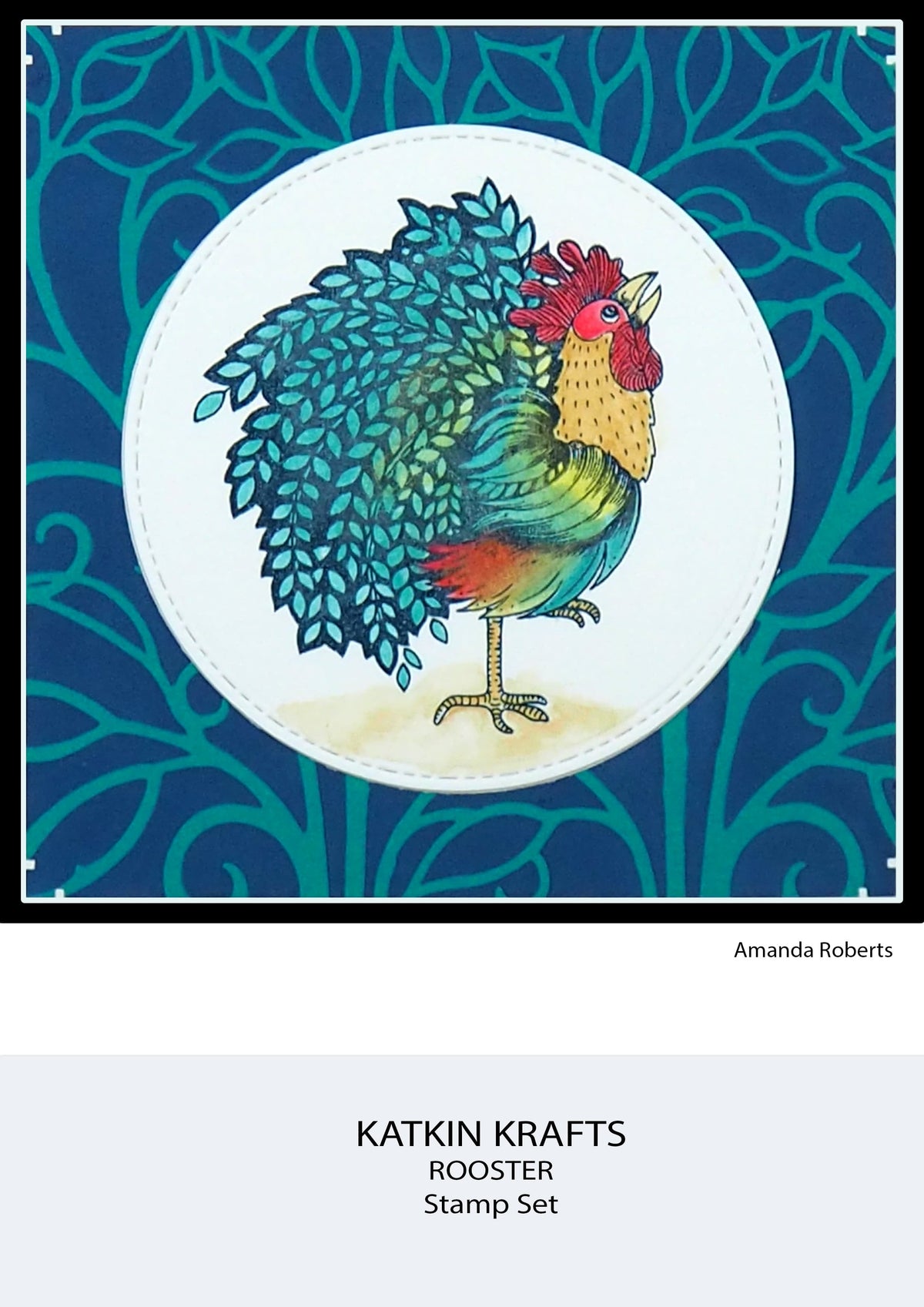 Set de sellos transparentes Katkin Krafts The Roosters de 6 pulg x 8 pulg-4