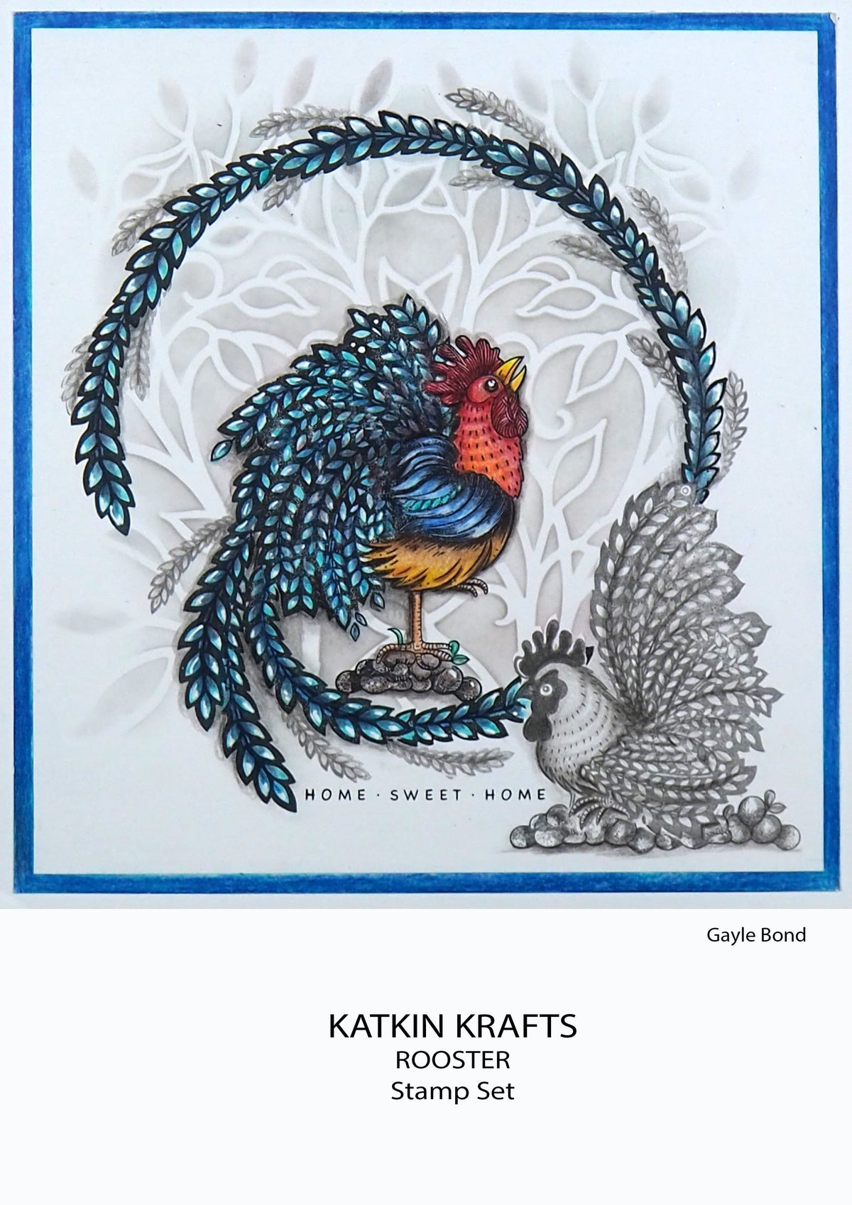Set de sellos transparentes Katkin Krafts The Roosters de 6 pulg x 8 pulg-7