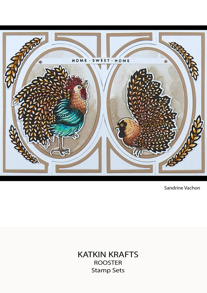 Set de sellos transparentes Katkin Krafts The Roosters de 6 pulg x 8 pulg-8