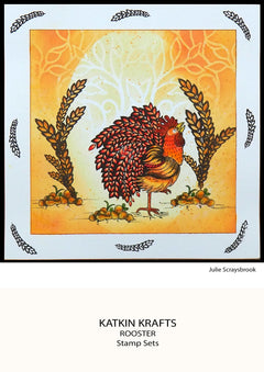 Set de sellos transparentes Katkin Krafts The Roosters de 6 pulg x 8 pulg-10