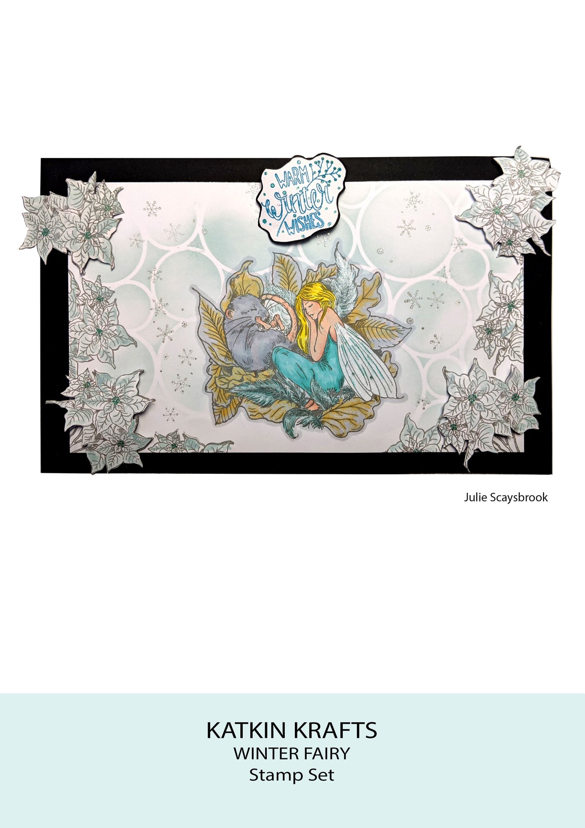 Set de sellos transparentes Katkin Krafts Winter Fairy de 6 x 8 pulgadas-8