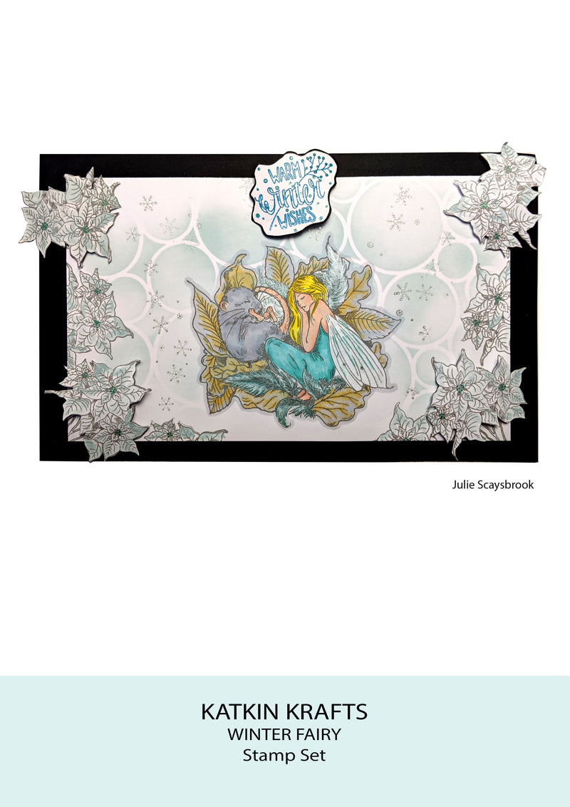 Set de sellos transparentes Katkin Krafts Winter Fairy de 6 x 8 pulgadas-8