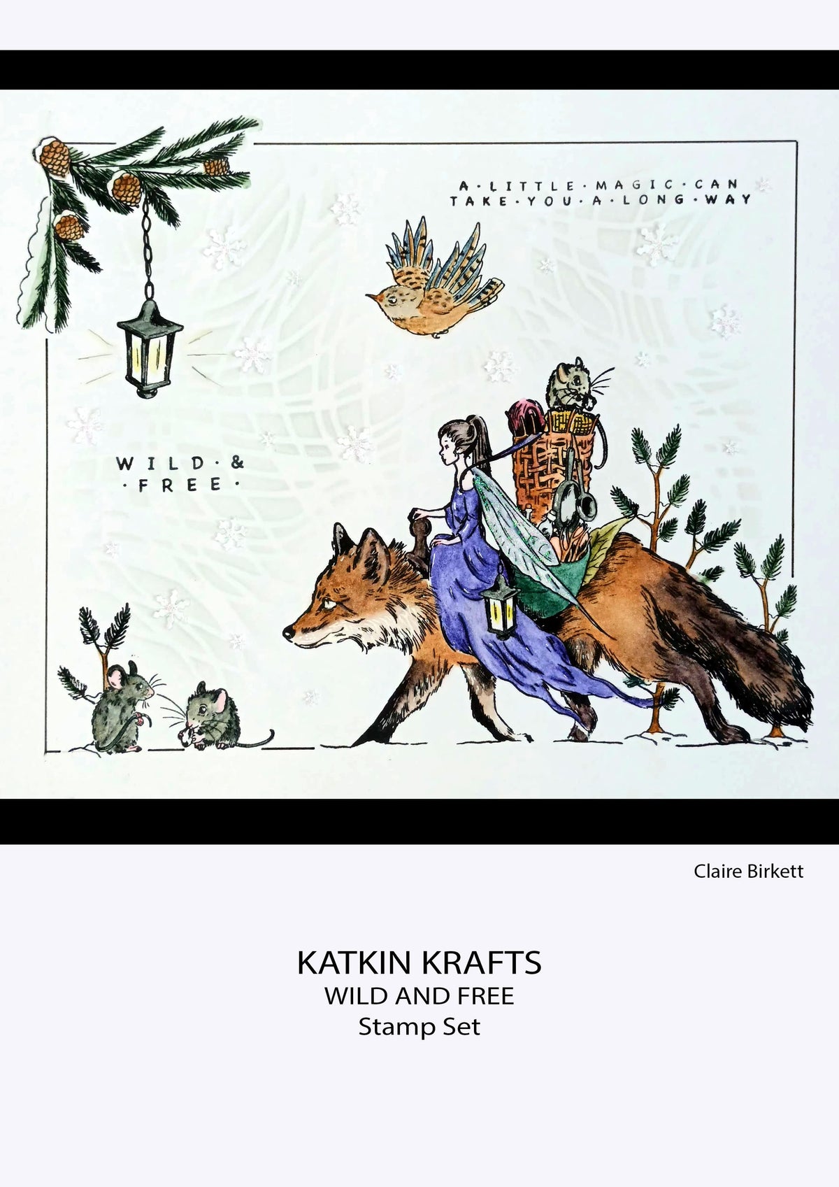 Set de sellos transparentes Katkin Krafts Wild & Free, 6 pulg. x 8 pulg.-2