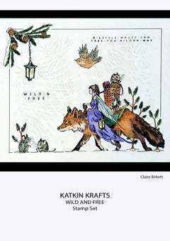Set de sellos transparentes Katkin Krafts Wild & Free, 6 pulg. x 8 pulg.-2