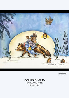 Set de sellos transparentes Katkin Krafts Wild & Free, 6 pulg. x 8 pulg.-3
