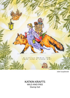 Set de sellos transparentes Katkin Krafts Wild & Free, 6 pulg. x 8 pulg.-4