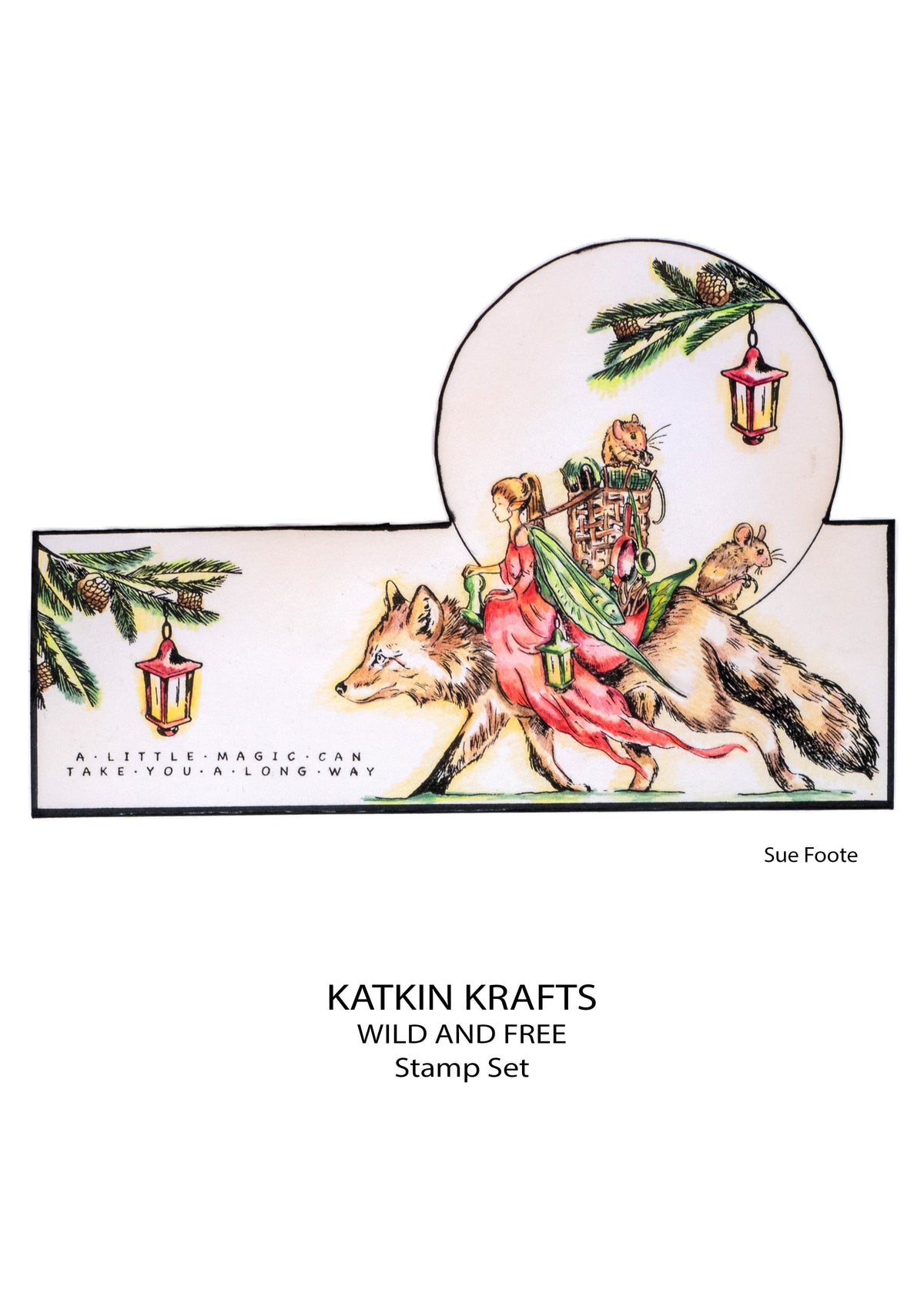 Set de sellos transparentes Katkin Krafts Wild & Free, 6 pulg. x 8 pulg.-5