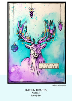 Juego de sellos transparentes Antlers de Katkin Krafts, 6 pulg. x 8 pulg.-3