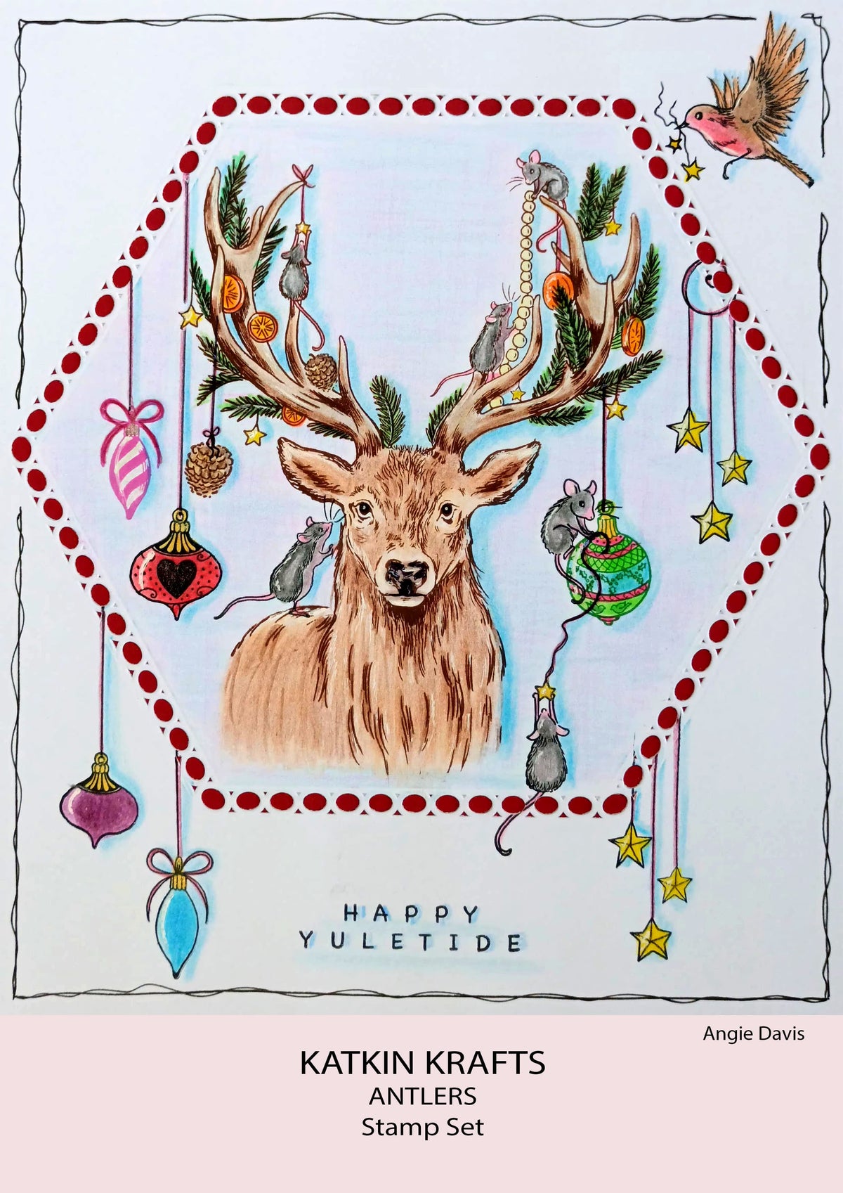 Juego de sellos transparentes Antlers de Katkin Krafts, 6 pulg. x 8 pulg.-4