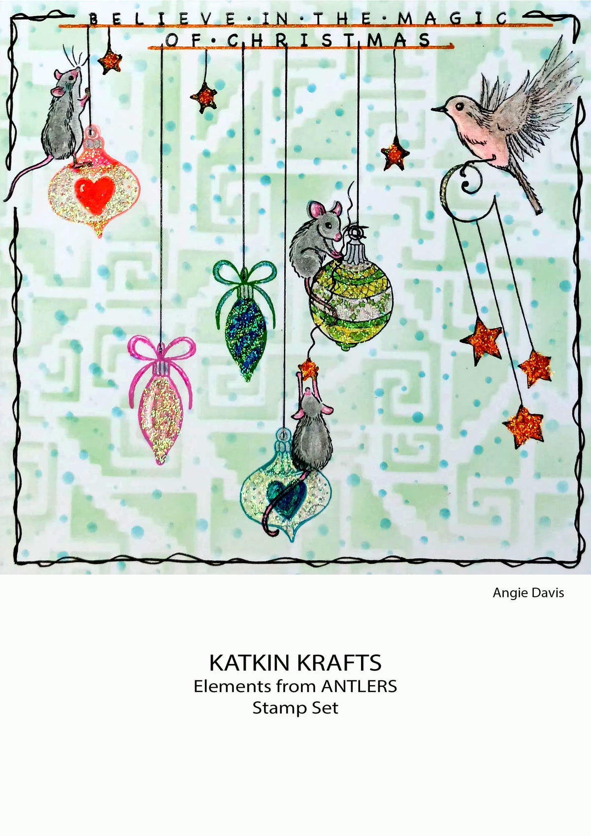 Juego de sellos transparentes Antlers de Katkin Krafts, 6 pulg. x 8 pulg.-7