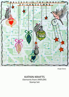 Juego de sellos transparentes Antlers de Katkin Krafts, 6 pulg. x 8 pulg.-7