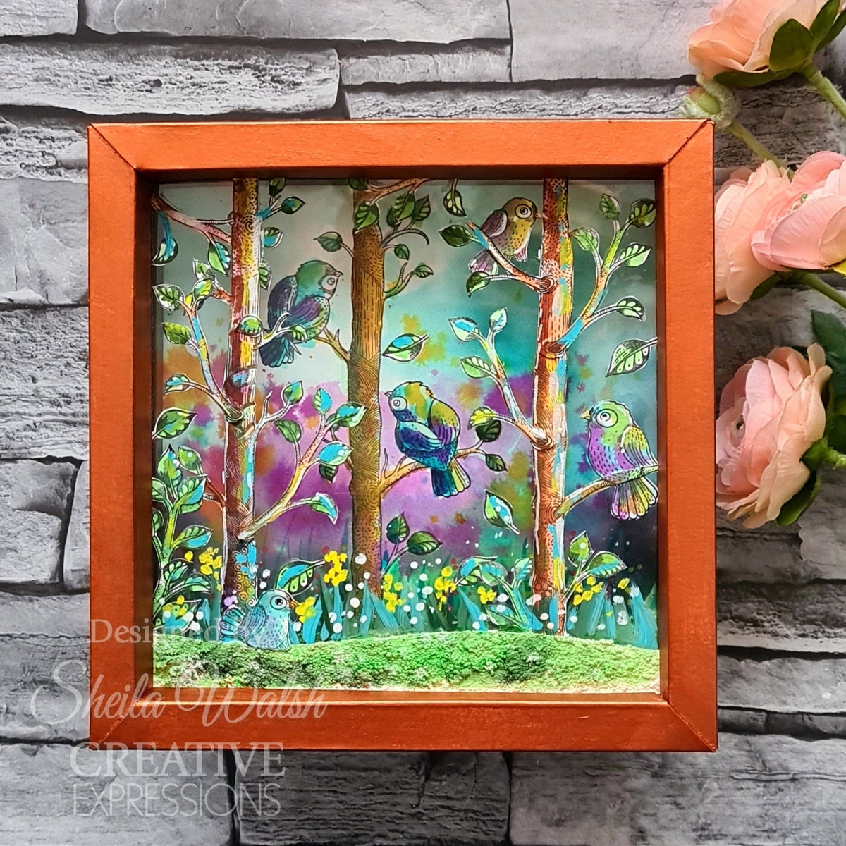 Set de sellos transparentes Katkin Krafts Bright Birds de 6 pulg. x 8 pulg.-4