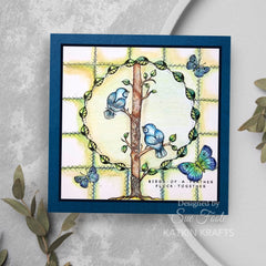 Set de sellos transparentes Katkin Krafts Bright Birds de 6 pulg. x 8 pulg.-7