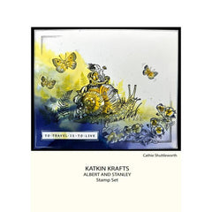 Set de sellos transparentes Albert & Stanley de 6 pulg. x 8 pulg. de Katkin Krafts-5