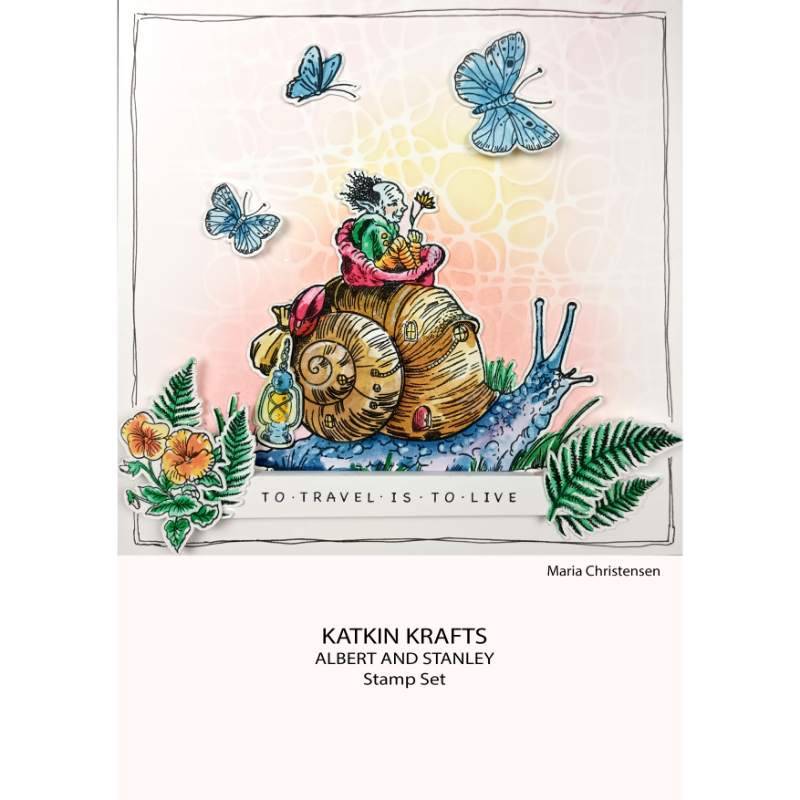 Set de sellos transparentes Albert & Stanley de 6 pulg. x 8 pulg. de Katkin Krafts-7