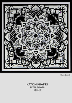 Katkin Krafts Petal Power 7 in x 7 in Stencil-3