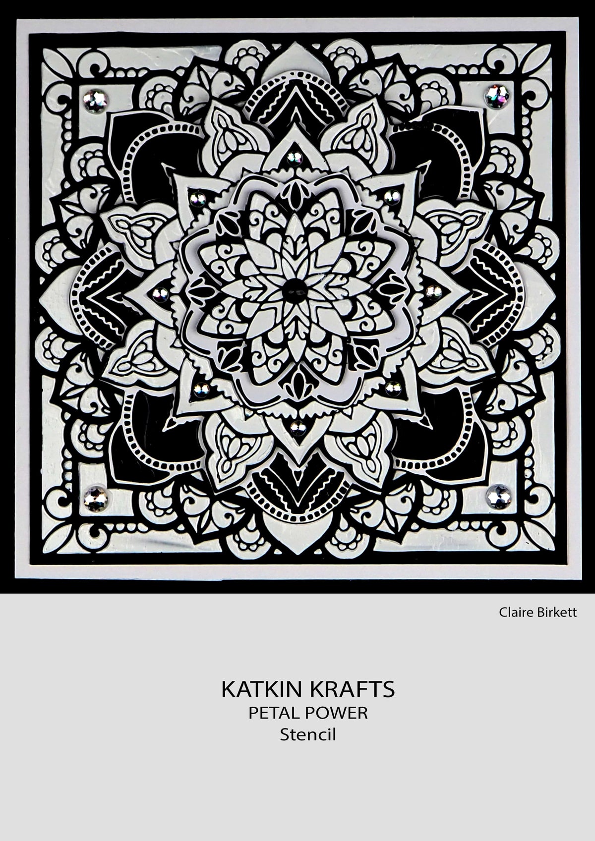 Katkin Krafts Petal Power 7 in x 7 in Stencil-3