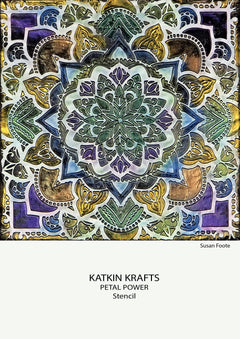 Katkin Krafts Petal Power 7 in x 7 in Stencil-4