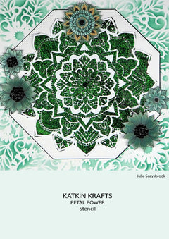 Katkin Krafts Petal Power 7 in x 7 in Stencil-7