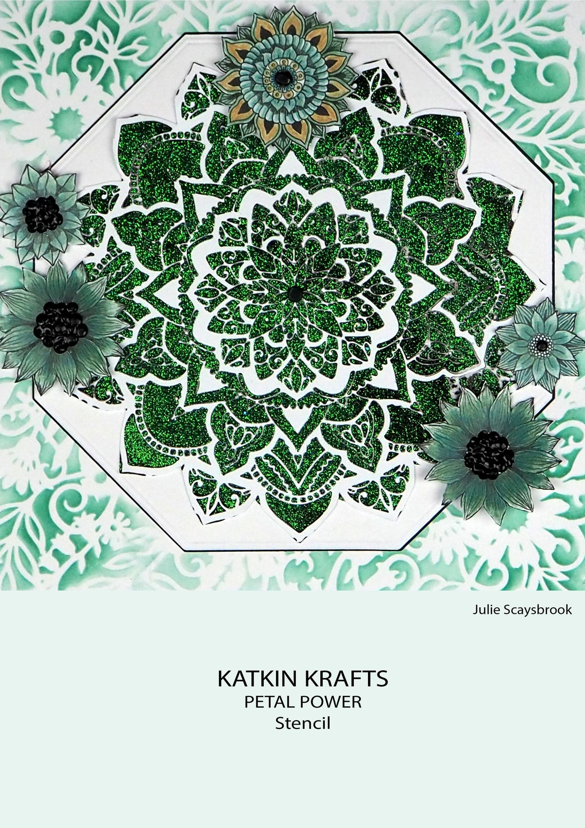 Katkin Krafts Petal Power 7 in x 7 in Stencil-7