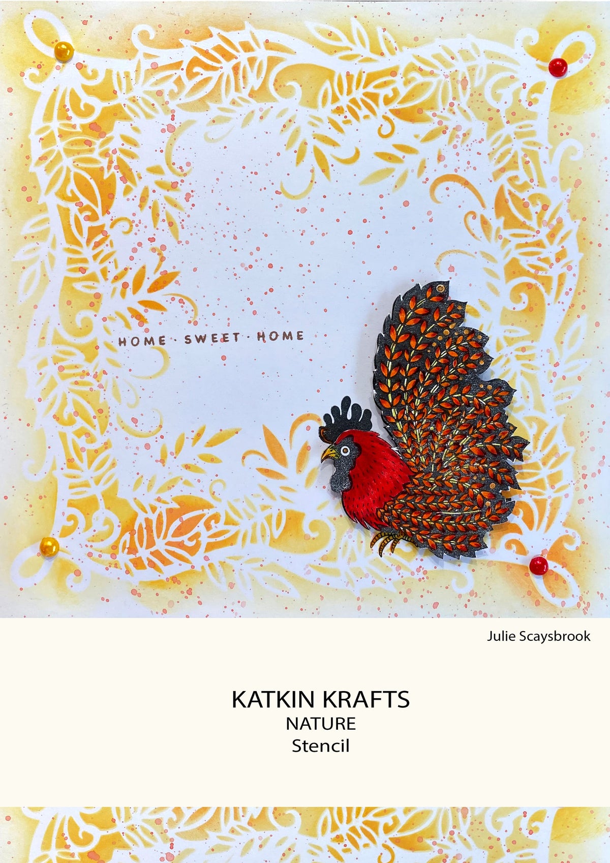 Katkin Krafts Nature 7 in x 7 in Stencil-2