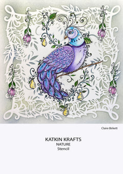Katkin Krafts Nature 7 in x 7 in Stencil-3