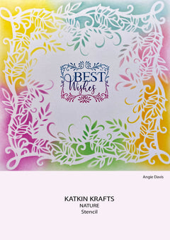 Katkin Krafts Nature 7 in x 7 in Stencil-5