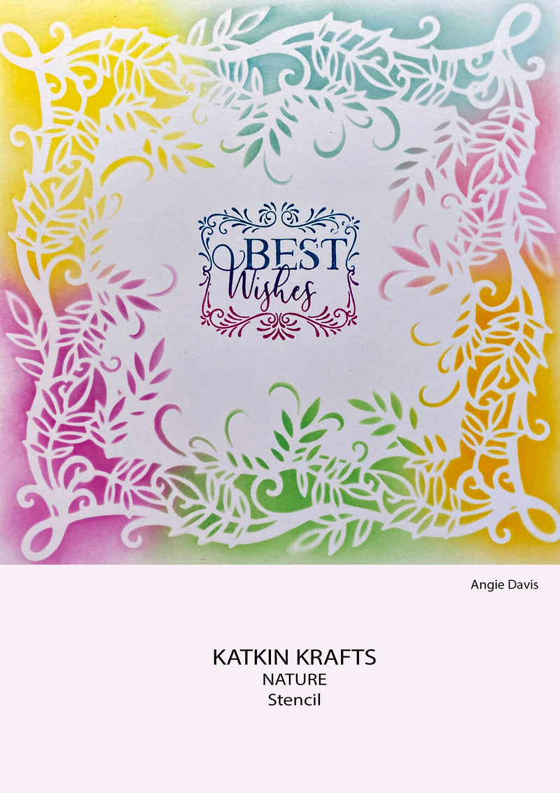 Katkin Krafts Nature 7 in x 7 in Stencil-5