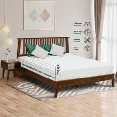 [Compre 1 y Reciba 1] Marco de Cama y Mesita de Noche de Madera Maciza Kaylin-13