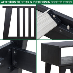 [Compre 1 y Reciba 1] Marco de Cama y Mesita de Noche de Madera Maciza Kaylin-6