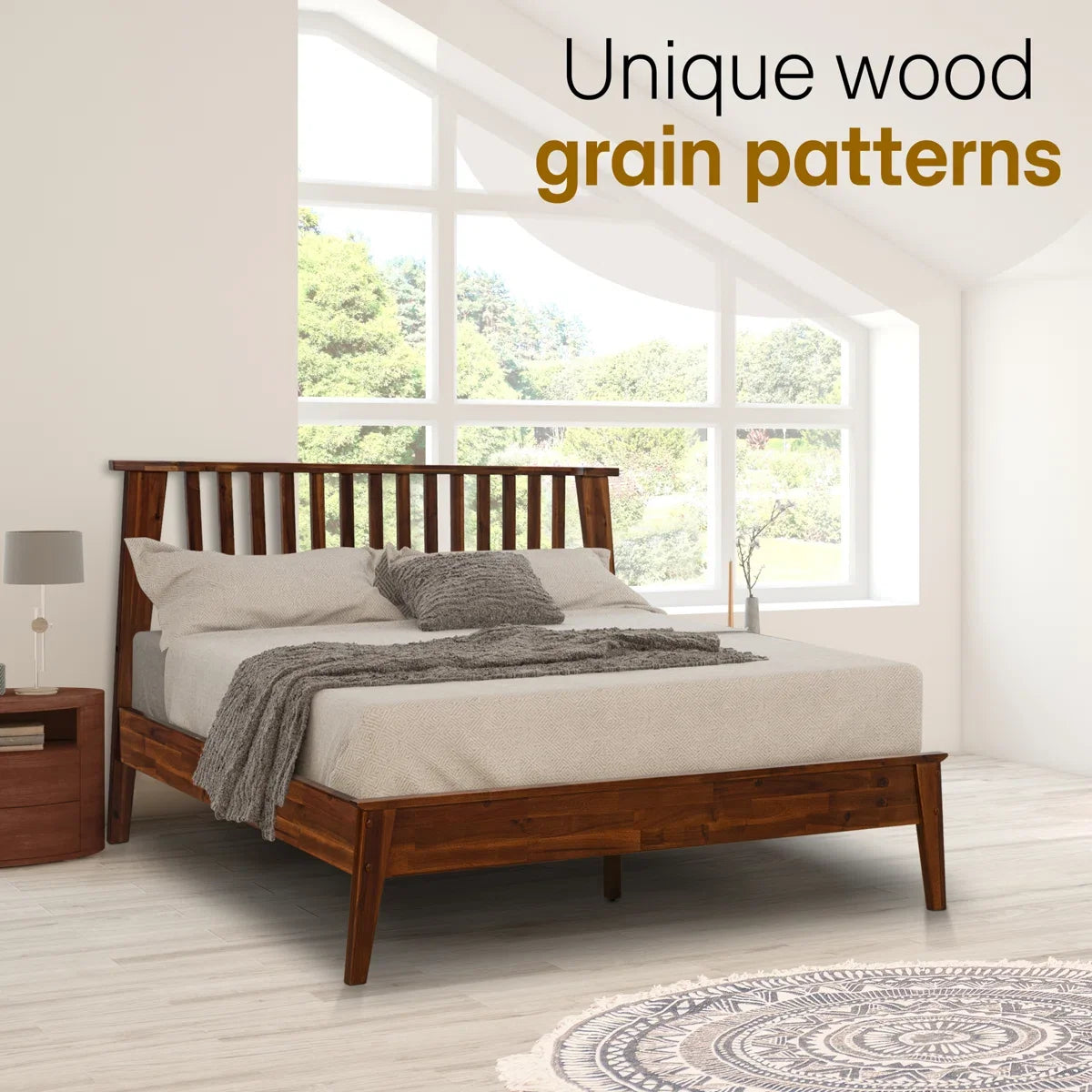 Kaylin Solid Wood Bed Frame-4