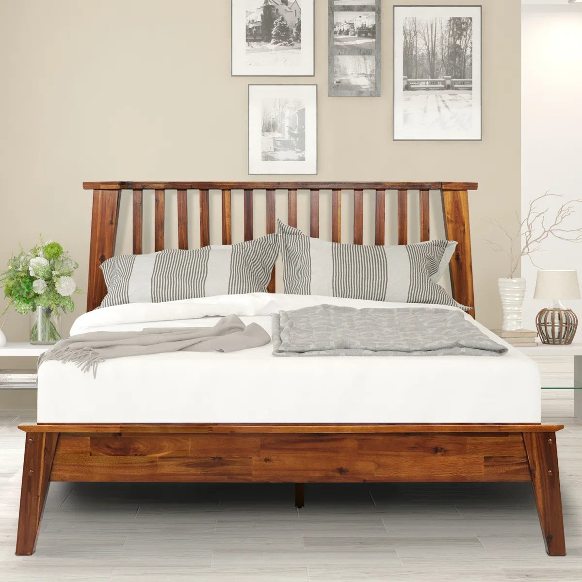Kaylin Solid Wood Bed Frame-14