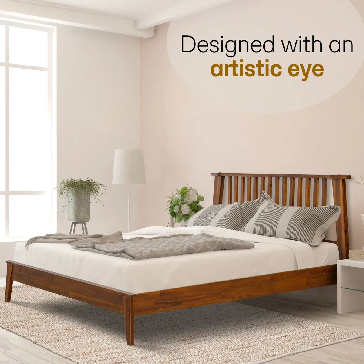 Kaylin Solid Wood Bed Frame-17