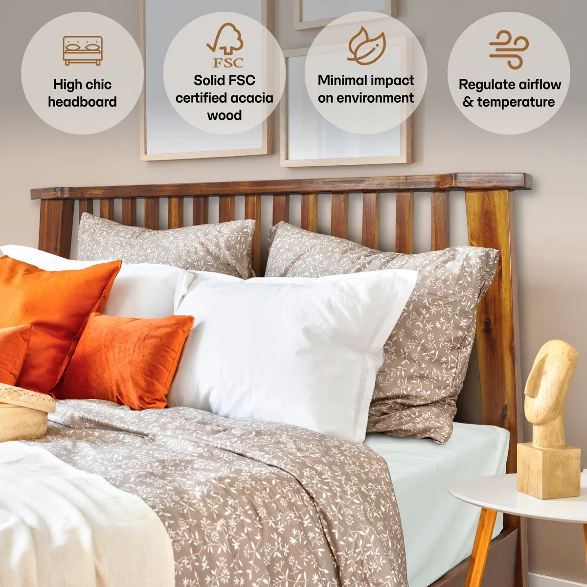 Kaylin Solid Wood Bed Frame-18