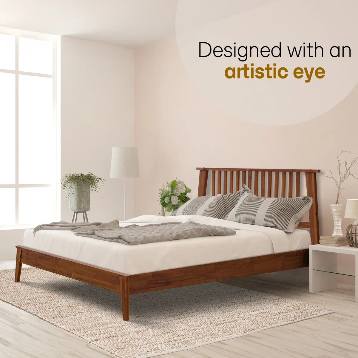 Kaylin Solid Wood Bed Frame-29