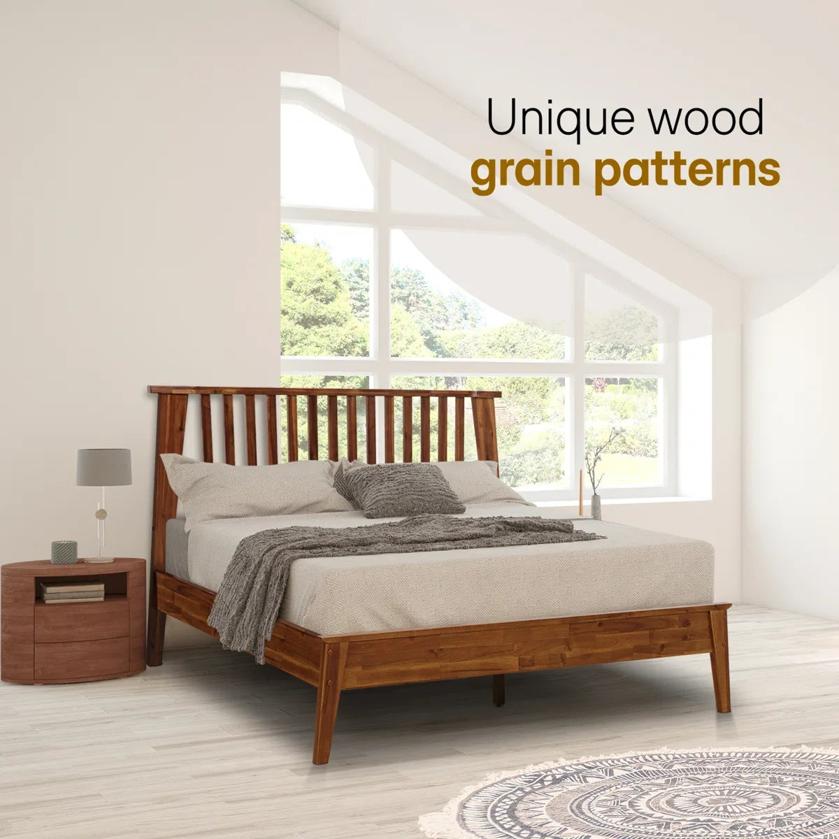 Kaylin Solid Wood Bed Frame-28