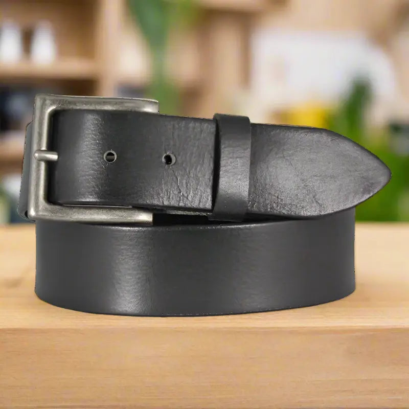 Keldon Leather Men's Solid Leather Belt-1