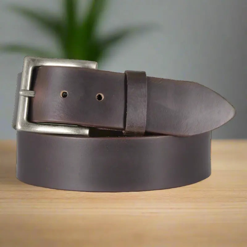 Keldon Leather Men's Solid Leather Removable Buckle Belt-1