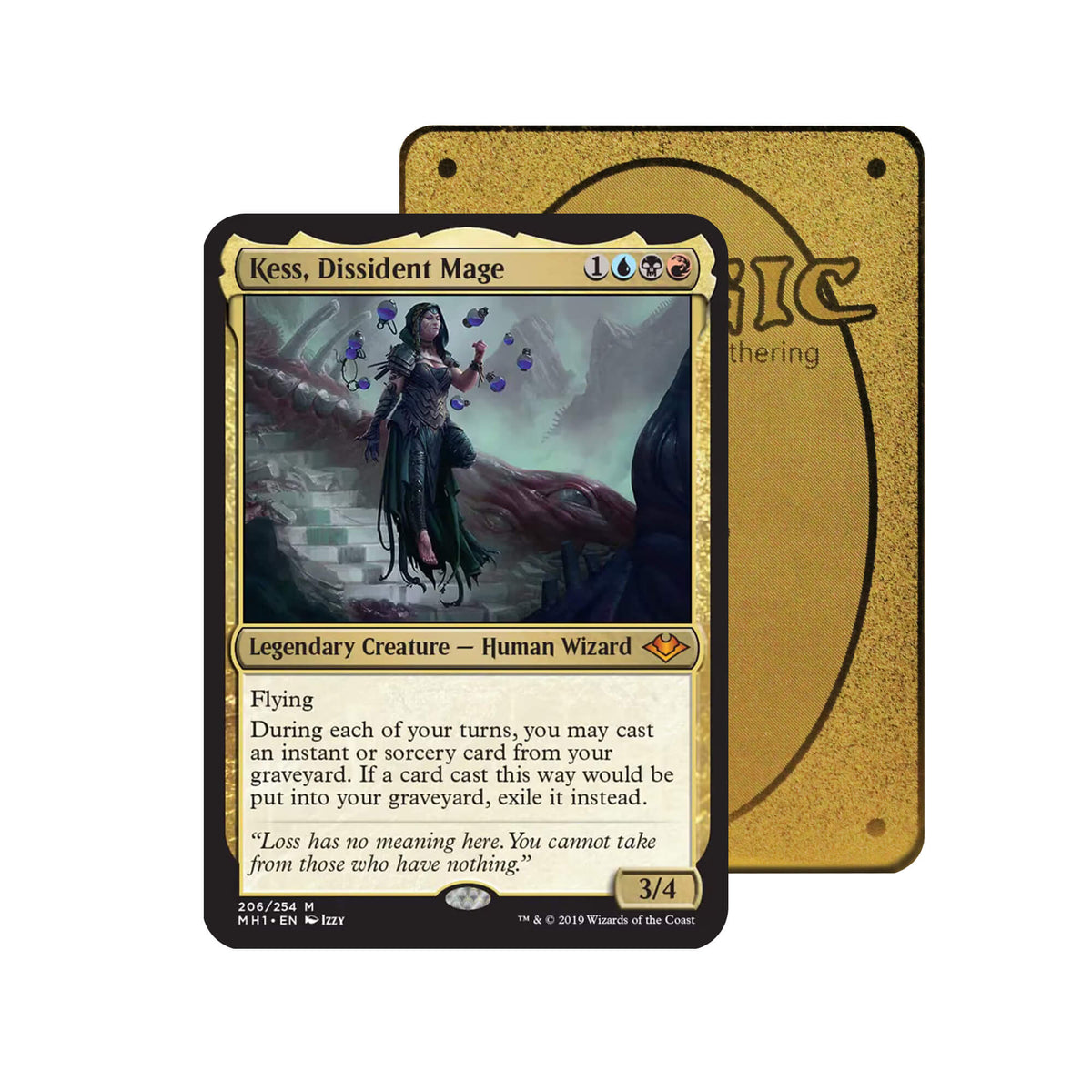 Kess, Dissident Mage Metal Orica Card-1