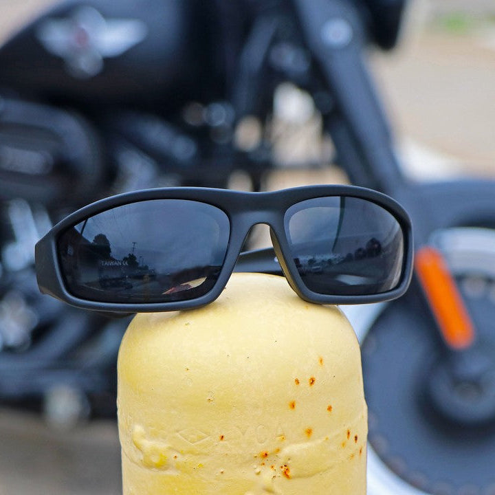 Global Vision Kickback Padded Motorcycle Sunglasses. Matte Black Soft-Touch Riding Glasses-16