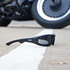 Global Vision Kickback Padded Motorcycle Sunglasses. Matte Black Soft-Touch Riding Glasses-17