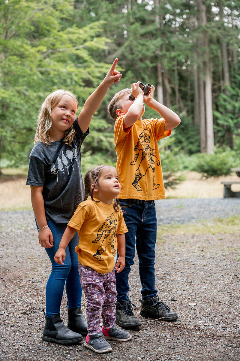 LITTLE SASQUATCH- Kids Organic Cotton Tee - Mango-1