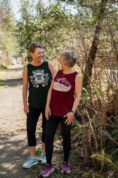 HUMMINGBIRD - Women's Relaxed Bamboo Tank - Forest Green-2