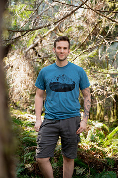 FLOATING ISLAND - Unisex Eco Tee - Heather Teal-2
