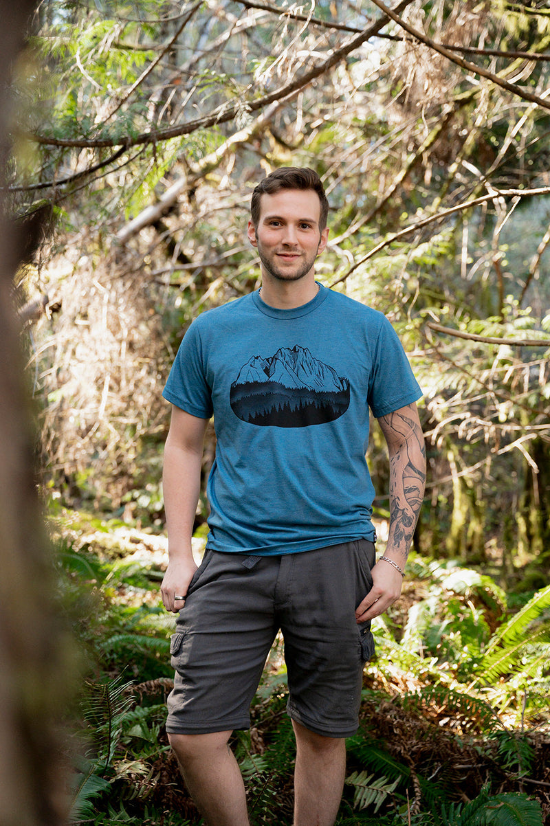 FLOATING ISLAND - Unisex Eco Tee - Heather Teal-2