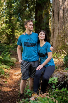 FLOATING ISLAND - Unisex Eco Tee - Heather Teal-4