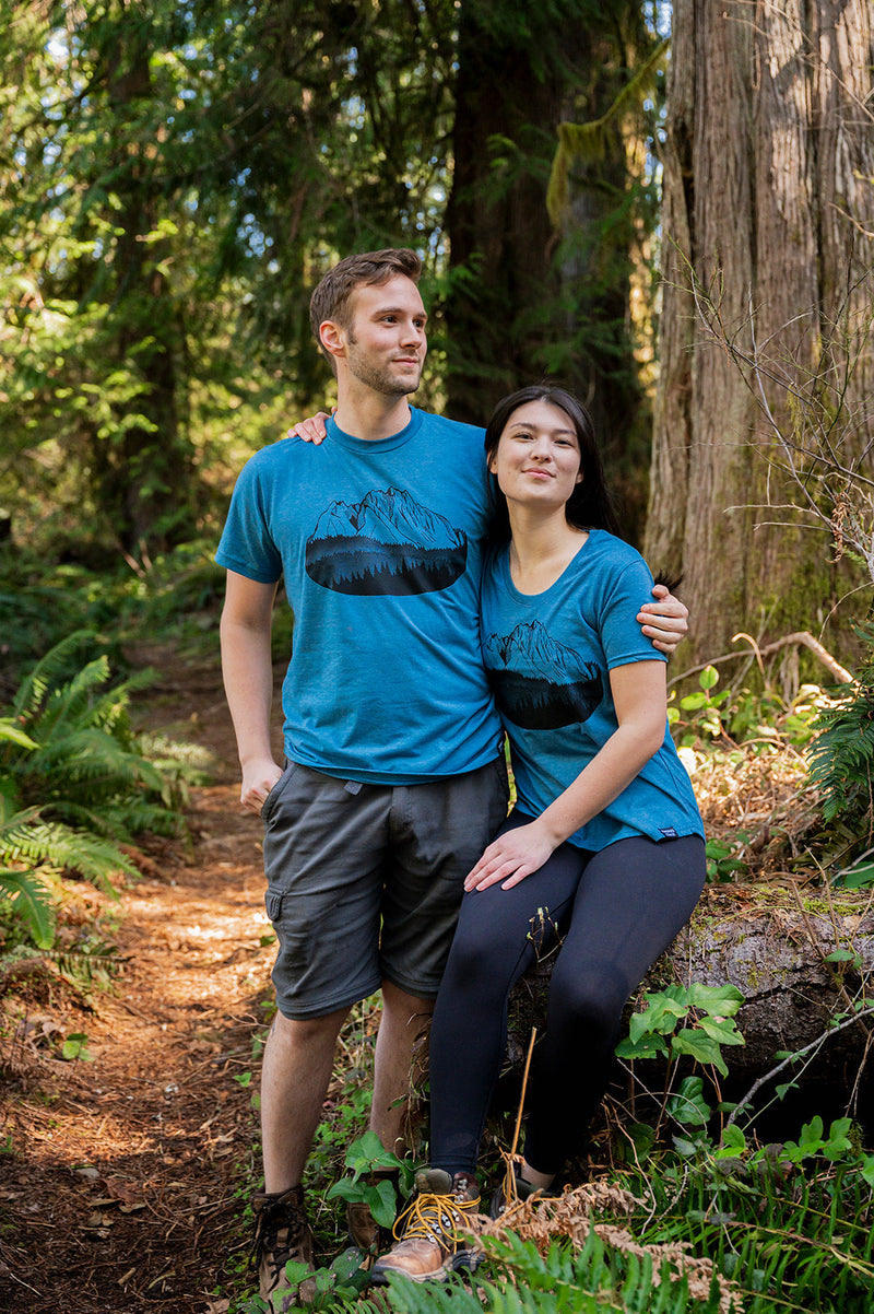 FLOATING ISLAND - Unisex Eco Tee - Heather Teal-4