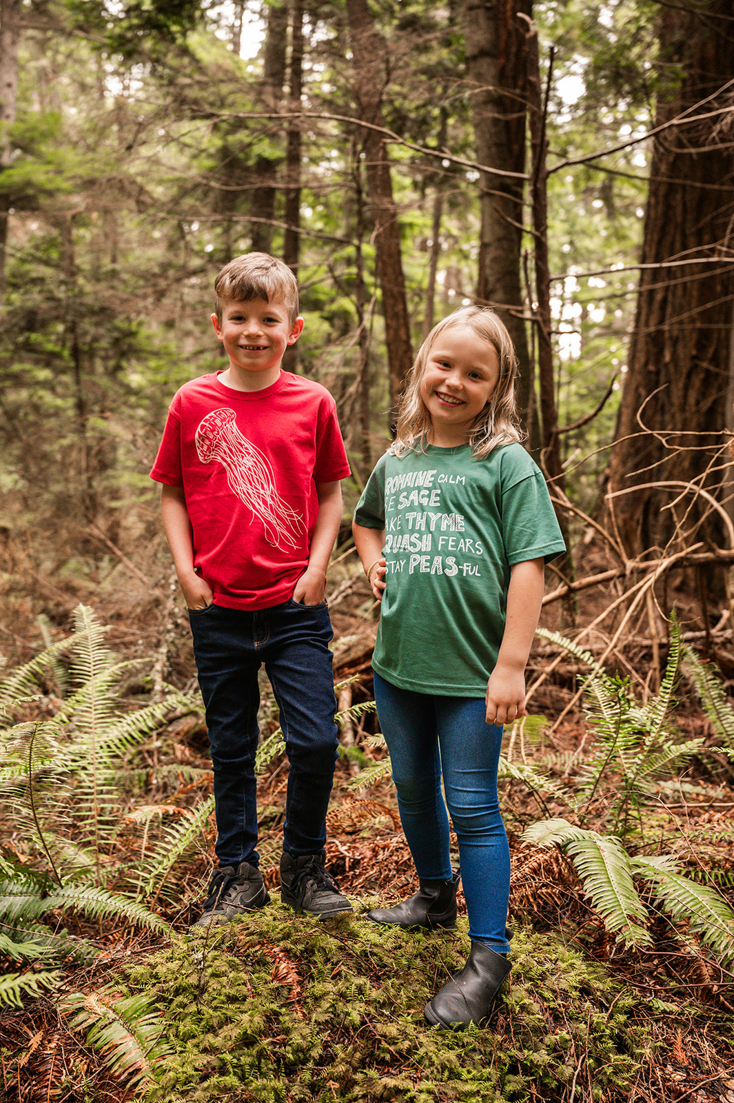 LITTLE VEGGIE - Kids Organic Cotton Tee - Spruce-2