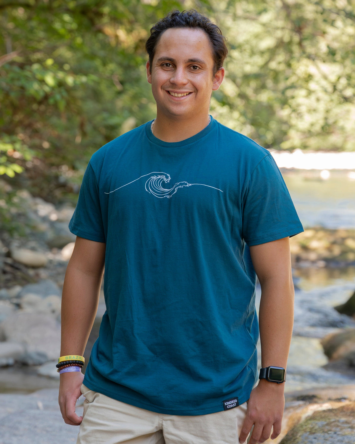 NEW WAVE - Unisex 100% Organic Cotton Tee - Ocean Blue-1
