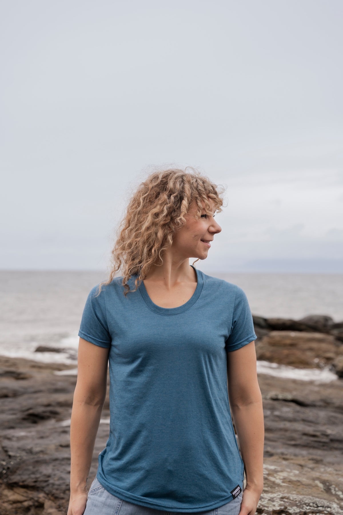 Women's Eco Tee - Blank Apparel - Heather Teal-1